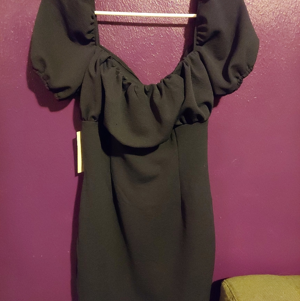 Square Neck Ruched Mini Dress